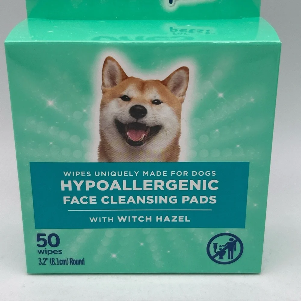 3-PACKS Wet Ones for Pets Hypoallergenic Face Cleansing Pads 50 Count Ea White